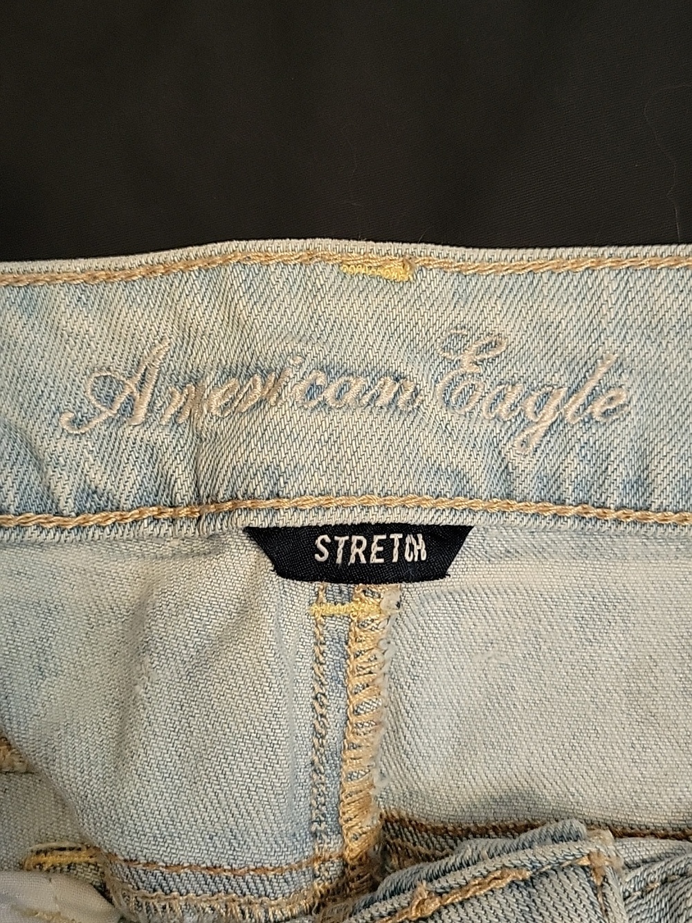 American Eagle Outfitters Light Blue Distressed Denim Shorts - Picture 4 of 5